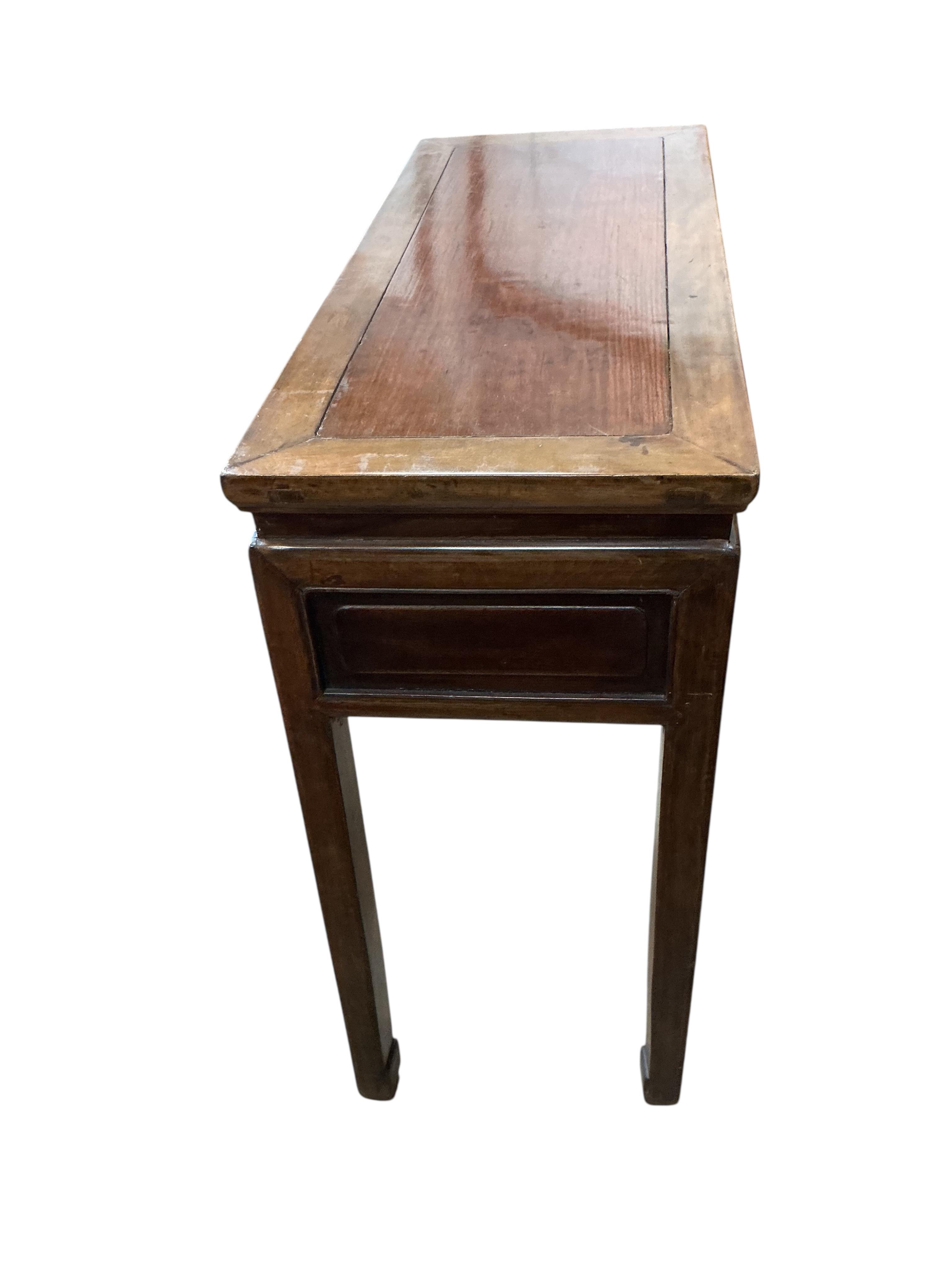 A Chinese rectangular console table, width 92cm, depth 39cm, height 89cm